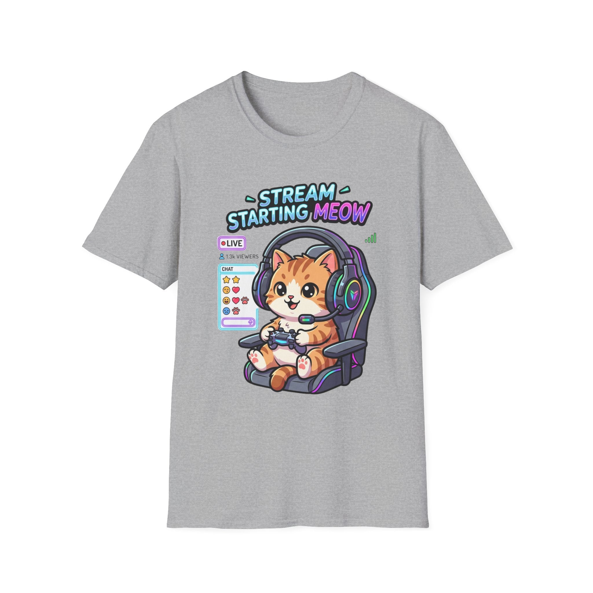 Stream Starting Meow T‑Shirt