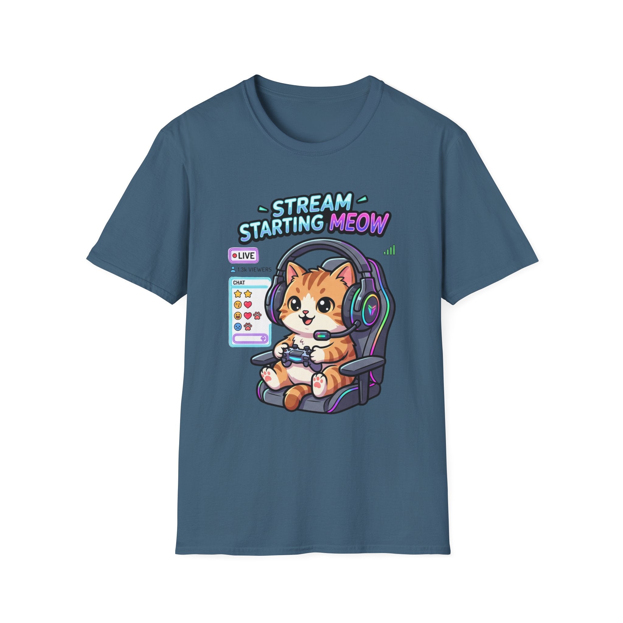 Stream Starting Meow T‑Shirt