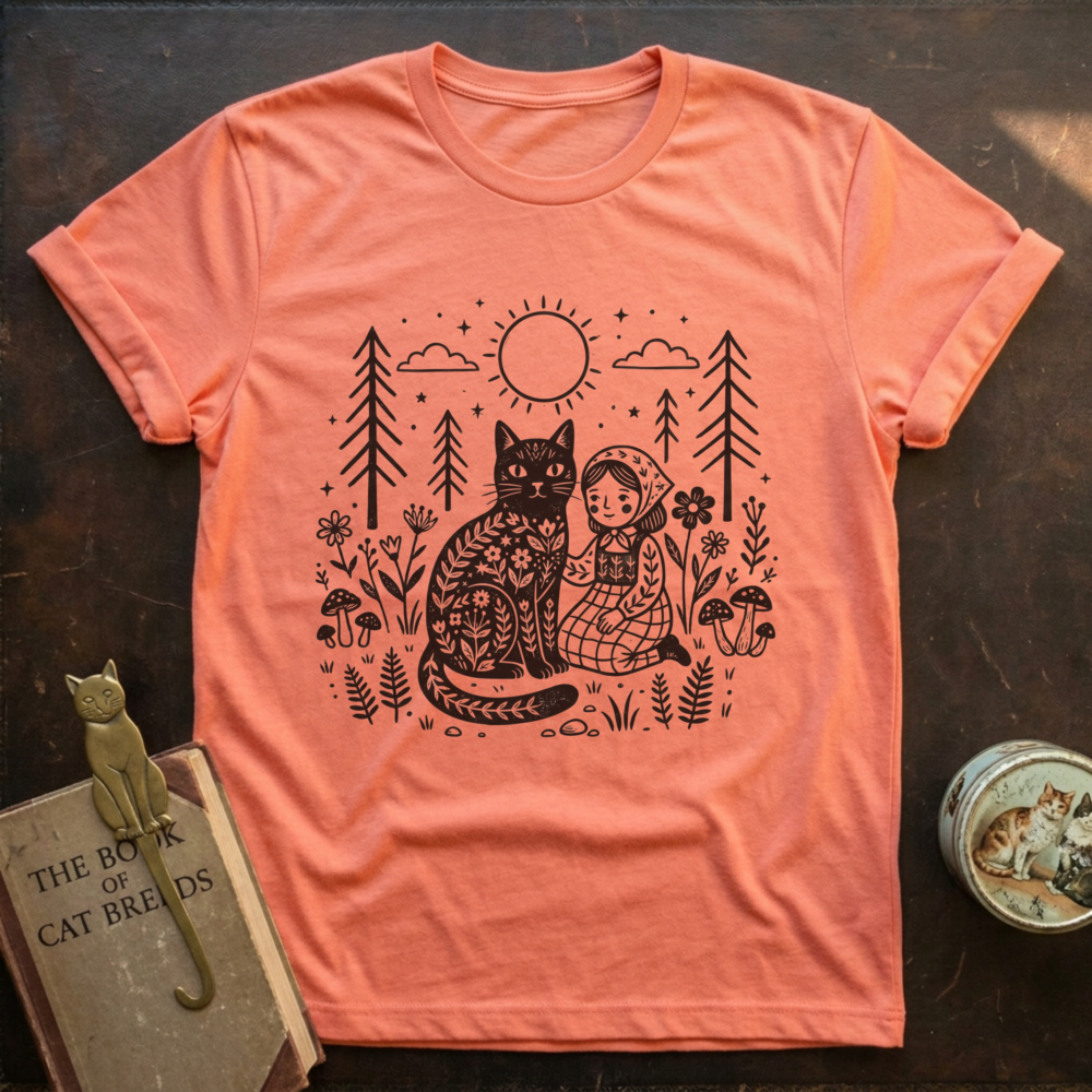 Cat & Girl T-Shirt