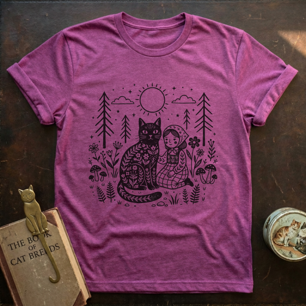 Cat & Girl T-Shirt