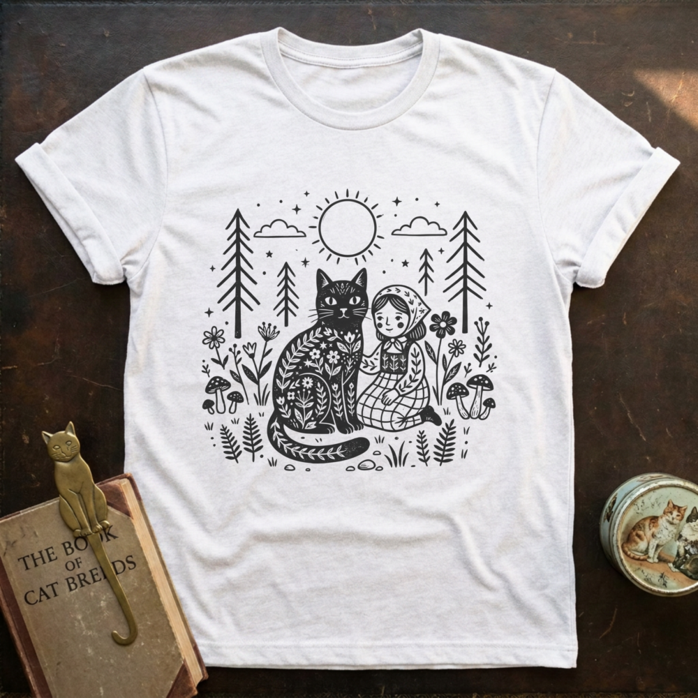 Cat & Girl T-Shirt