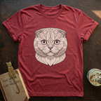 Low Poly White Scottish Fold T-shirt