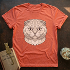 Low Poly White Scottish Fold T-shirt