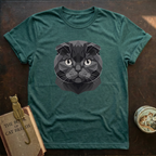 Low Poly Black Scottish Fold T-shirt