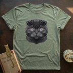Low Poly Black Scottish Fold T-shirt