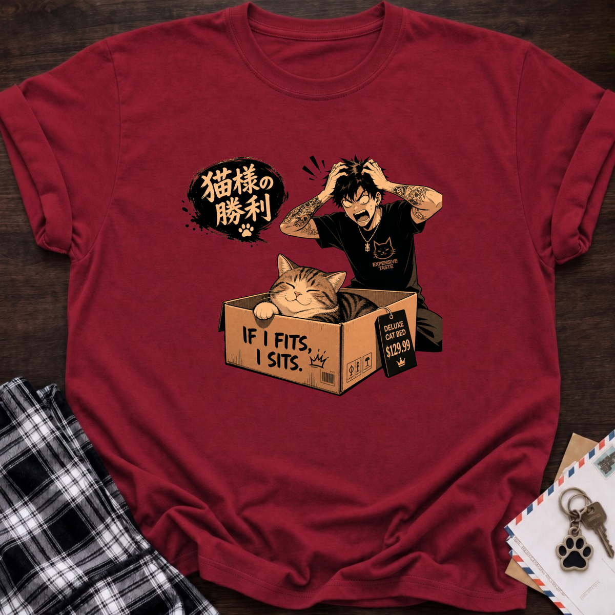 Cat and Box T-Shirt