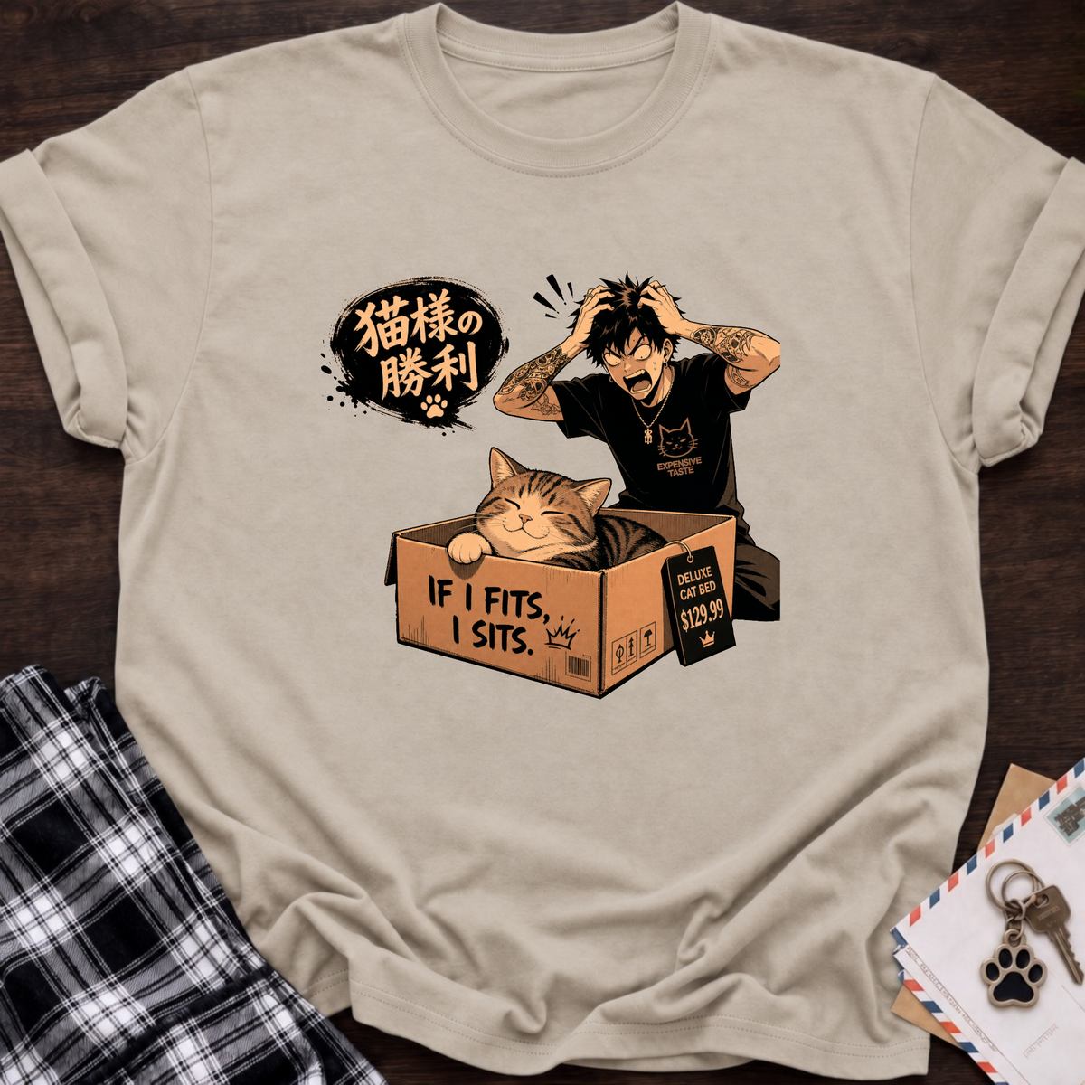 Cat and Box T-Shirt