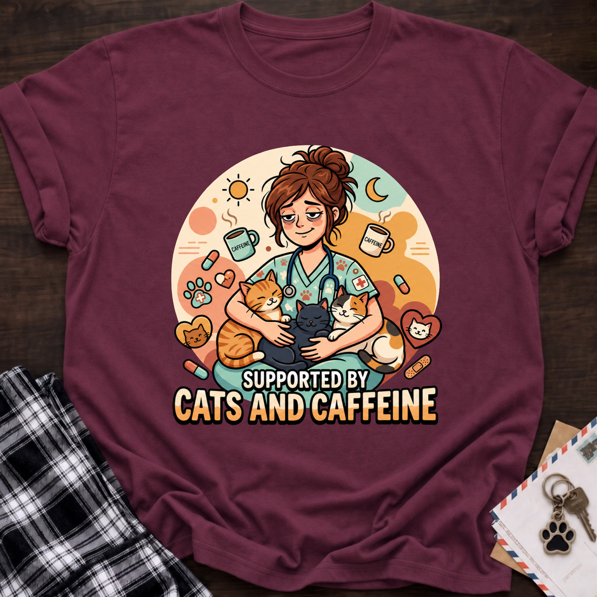 Cat & Caffeine T-Shirt