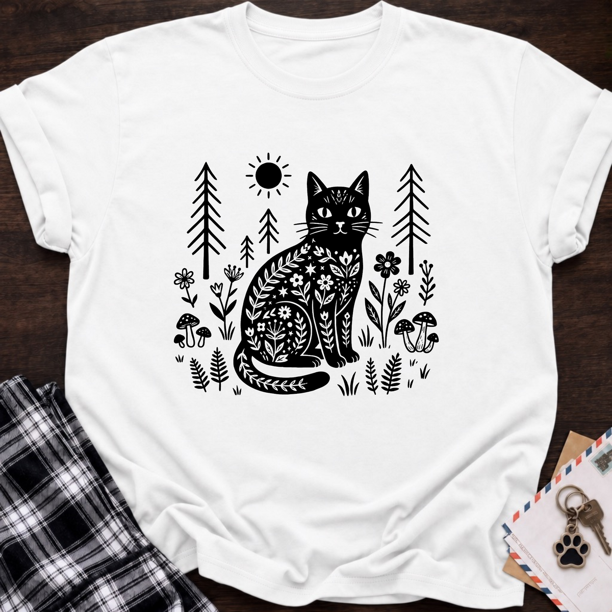 Cat In Forest T-Shirt