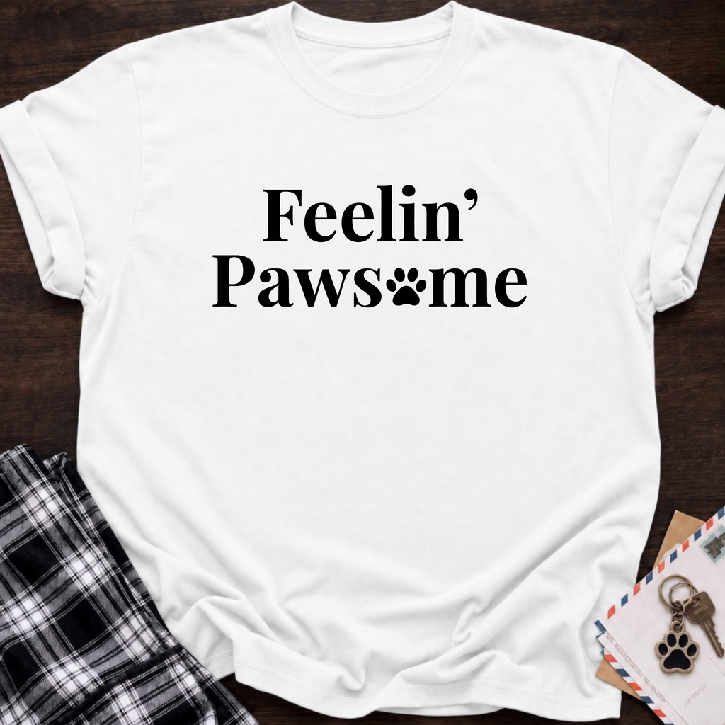 Feelin Pawsome T‑Shirt