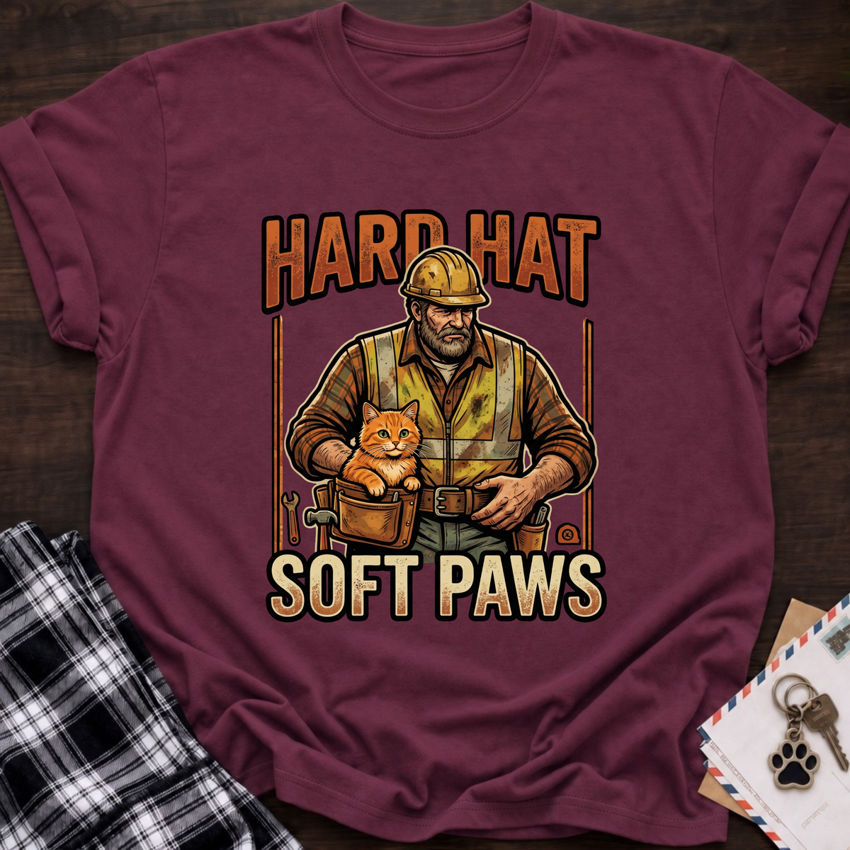 Hard Hat, Soft Paws T-Shirt
