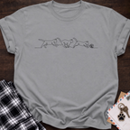 Line Art Cats & Ball T-Shirt