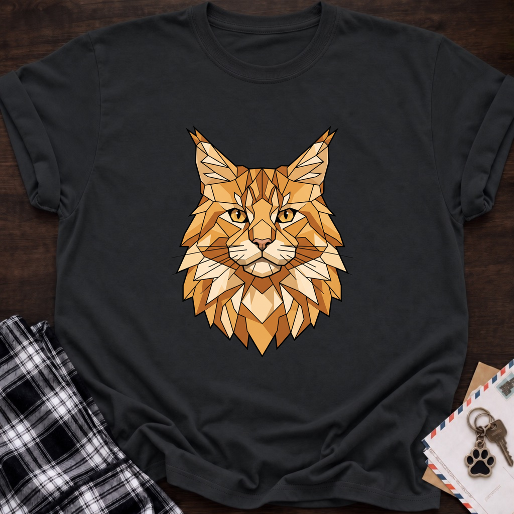 Low Poly Maine Coon T-shirt