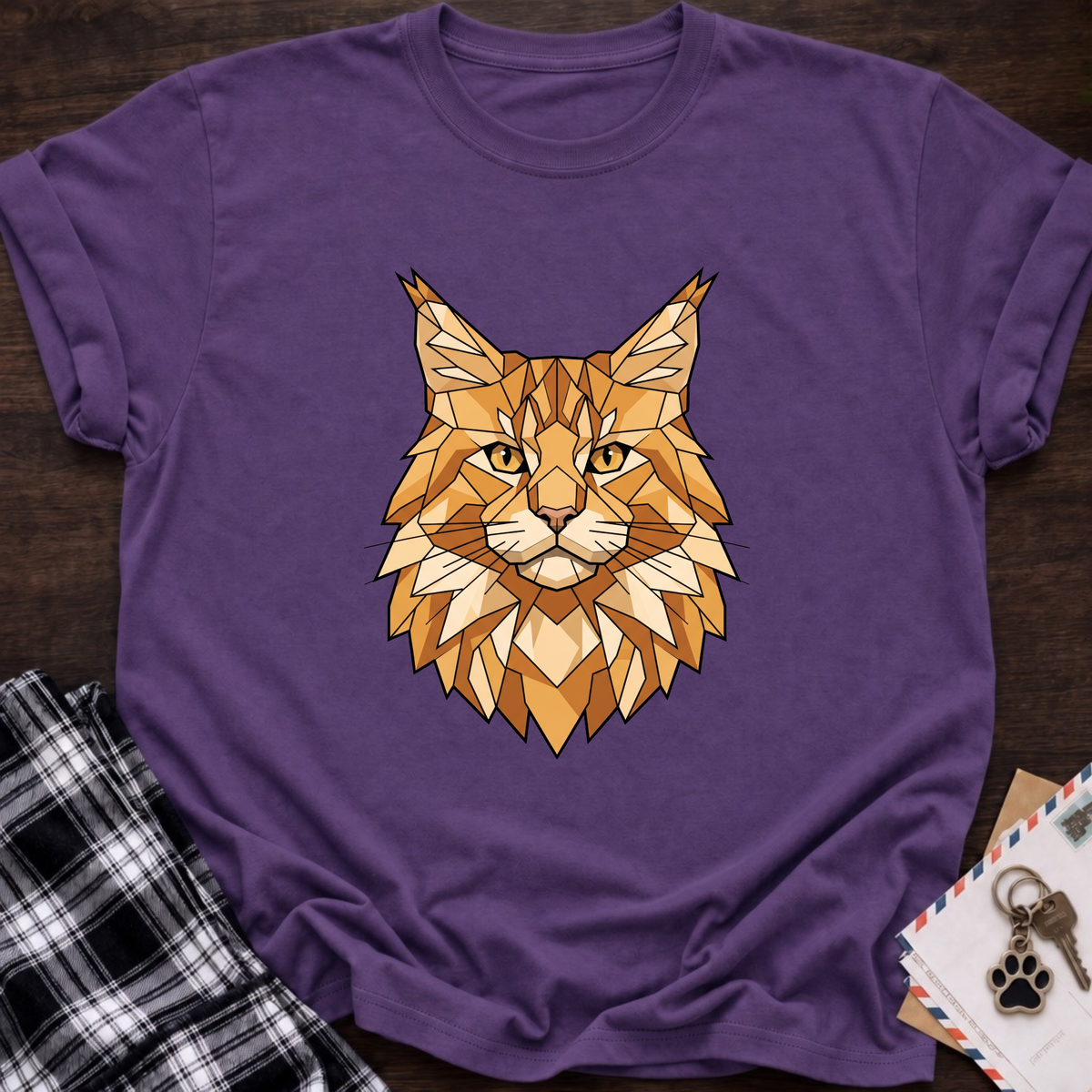 Low Poly Maine Coon T-shirt