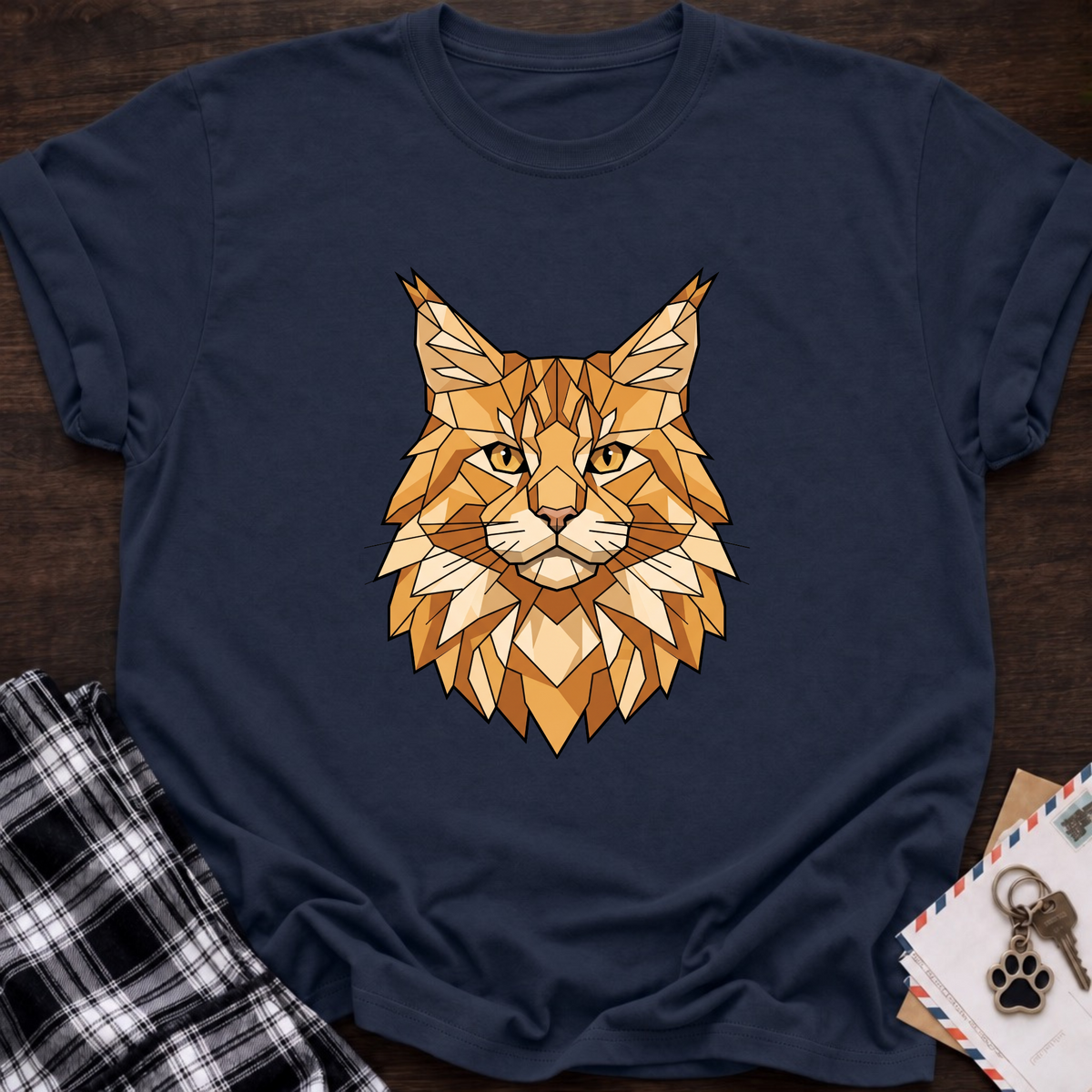 Low Poly Maine Coon T-shirt