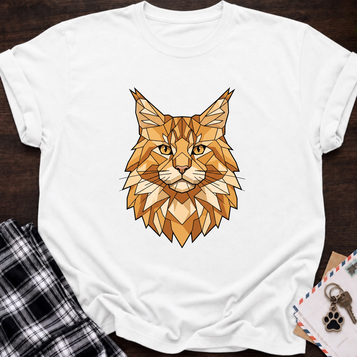 Low Poly Maine Coon T-shirt