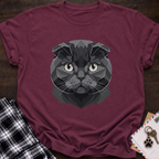 Low Poly Black Scottish Fold T-shirt