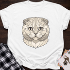 Low Poly White Scottish Fold T-shirt