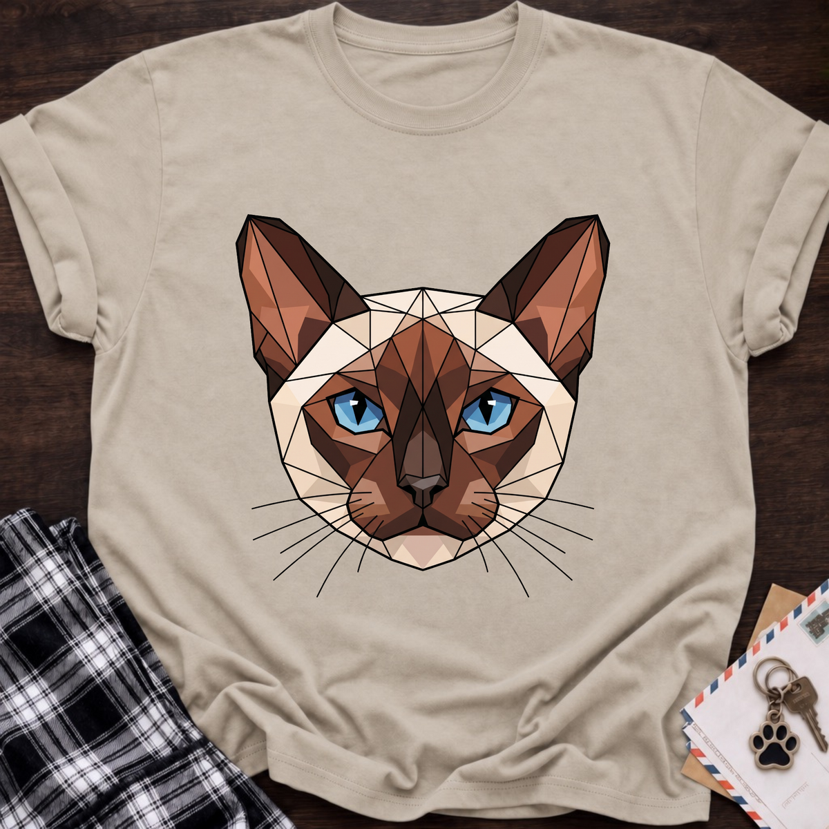 Low Poly Siamese T-shirt