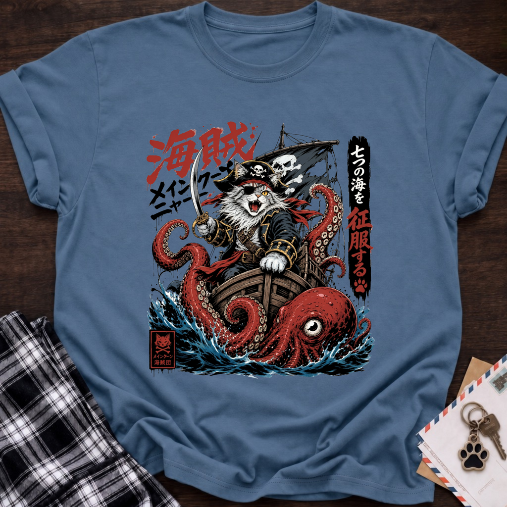 Pirate Cat & Kraken T-Shirt