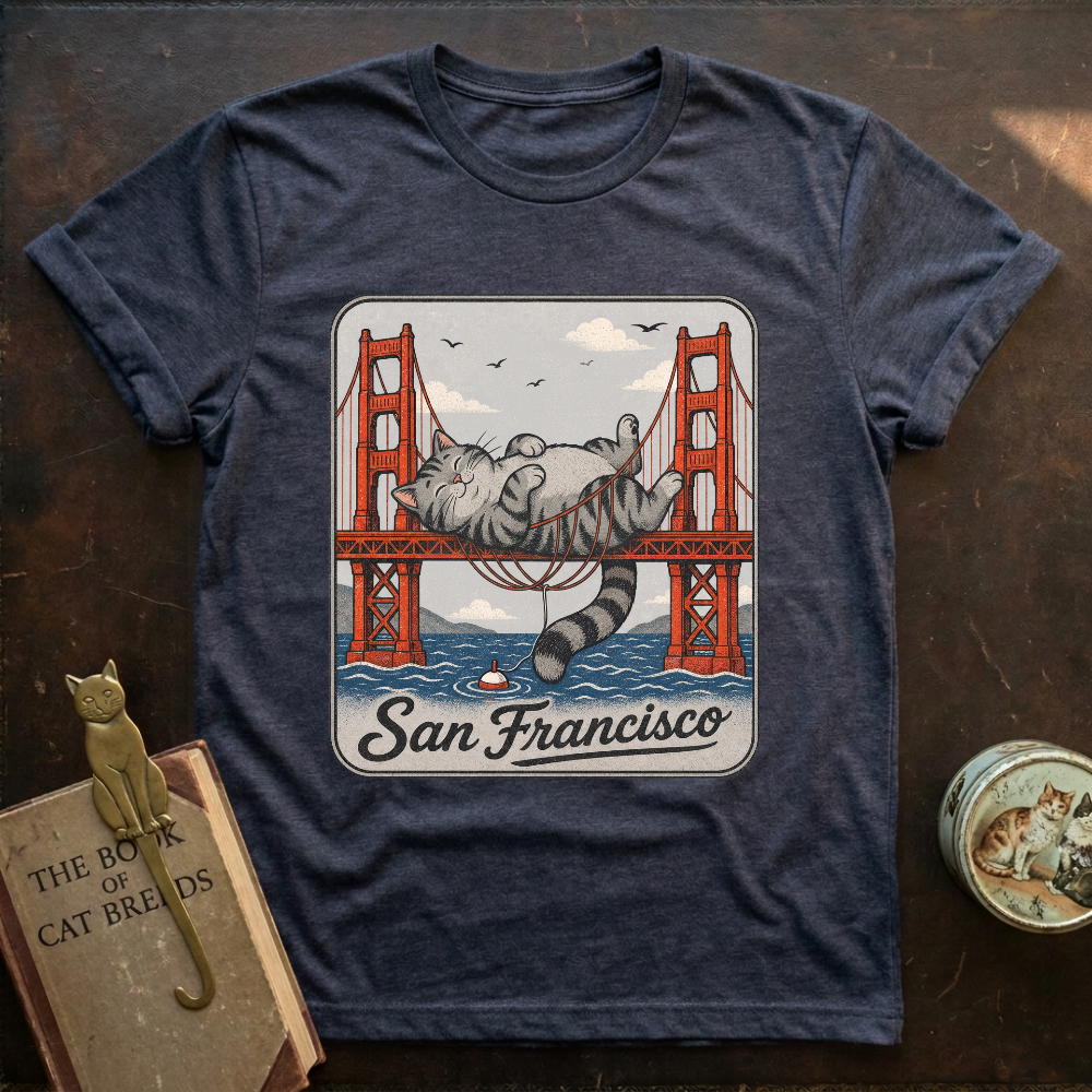 San Francisco Laying Cat T-Shirt