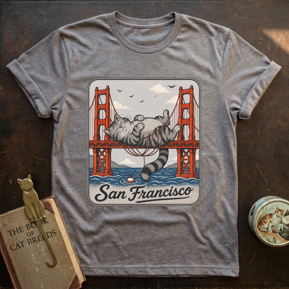 San Francisco Laying Cat T-Shirt