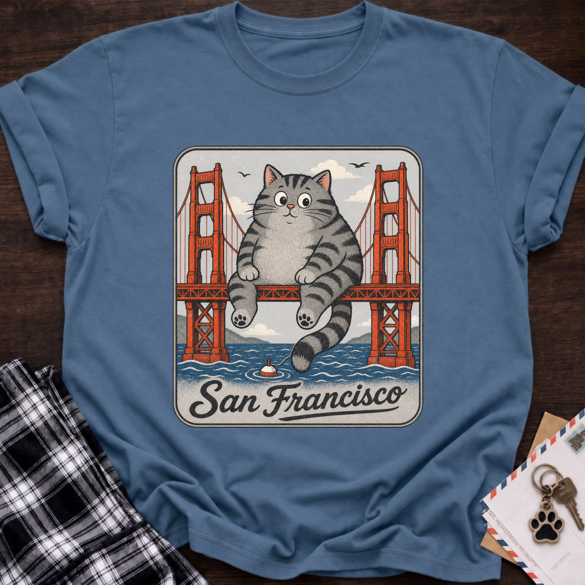 San Francisco Sitting Cat T-Shirt