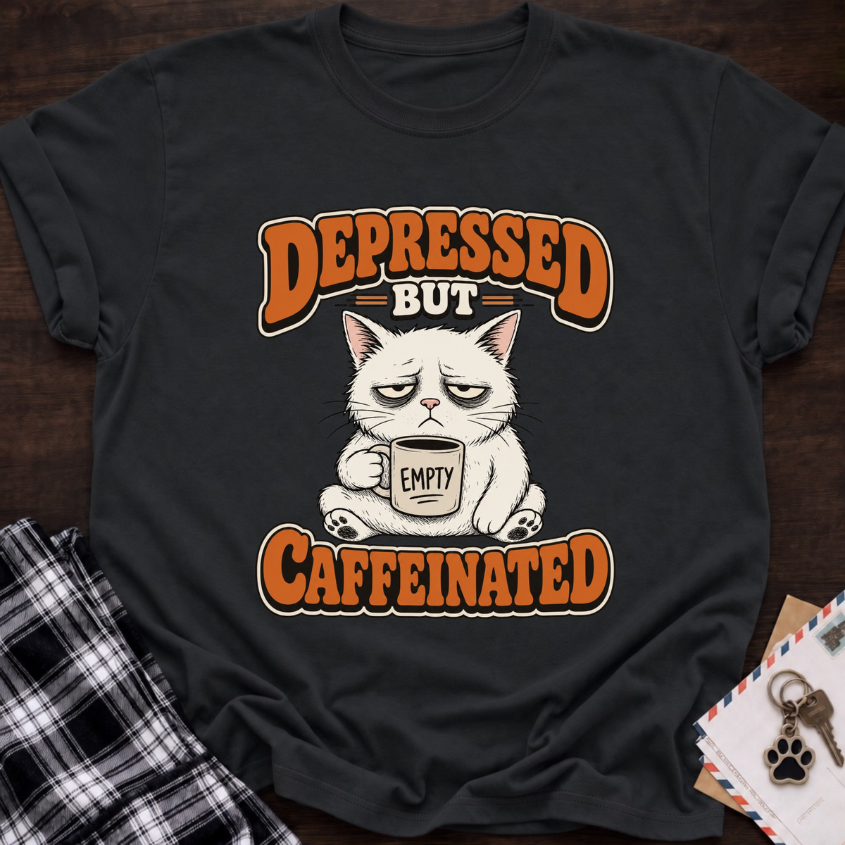 Depressed But Caffeinated T-Shirt