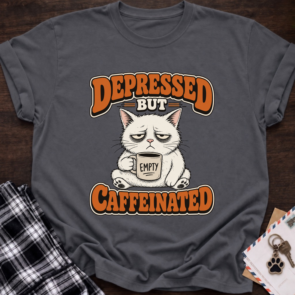 Depressed But Caffeinated T-Shirt