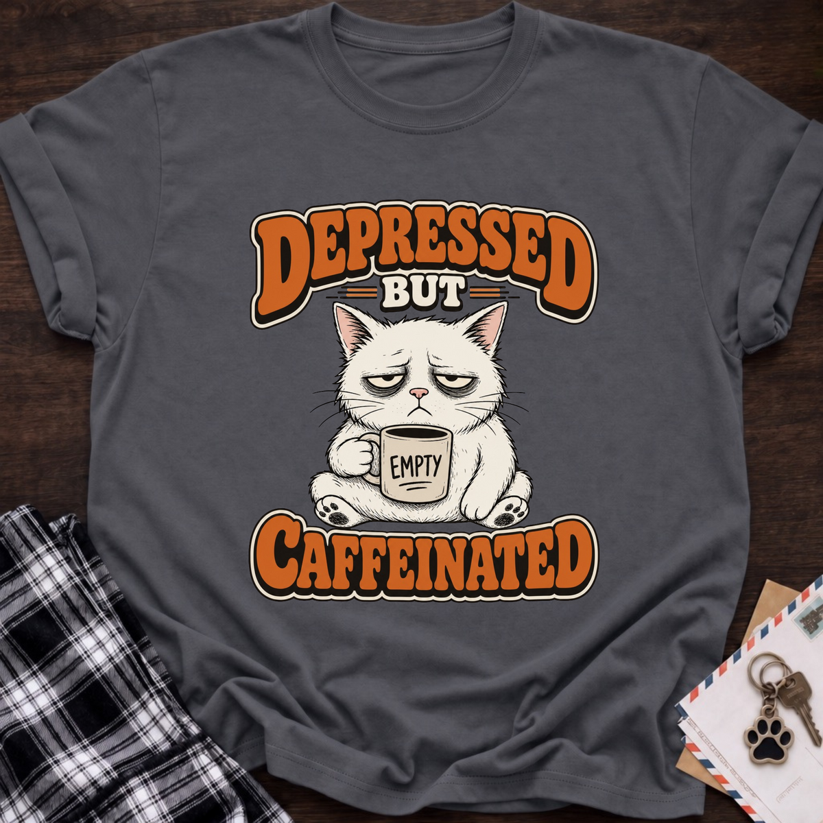 Depressed But Caffeinated T-Shirt