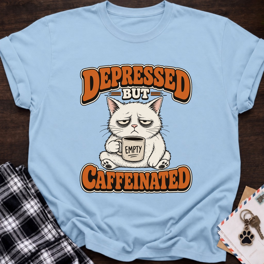 Depressed But Caffeinated T-Shirt