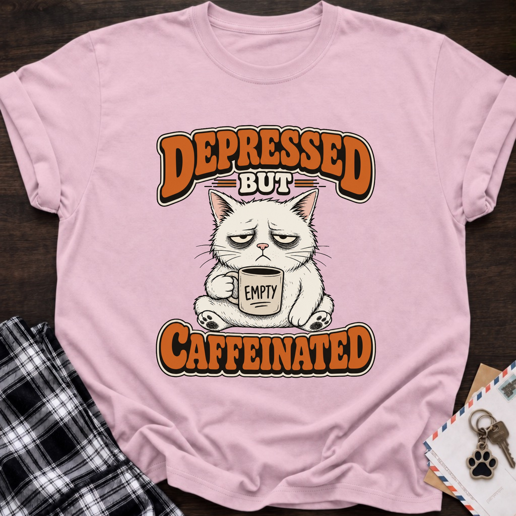 Depressed But Caffeinated T-Shirt