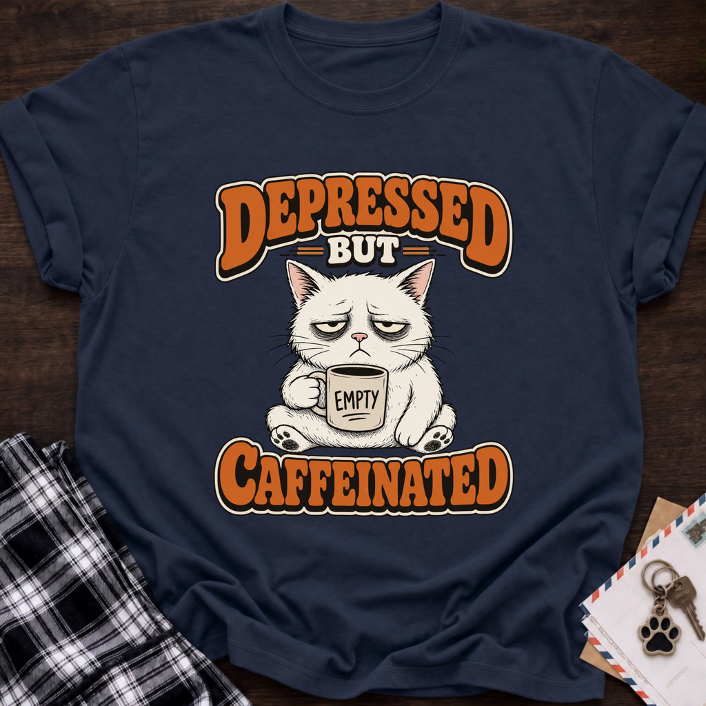 Depressed But Caffeinated T-Shirt