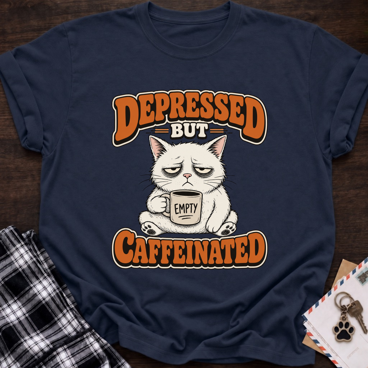 Depressed But Caffeinated T-Shirt