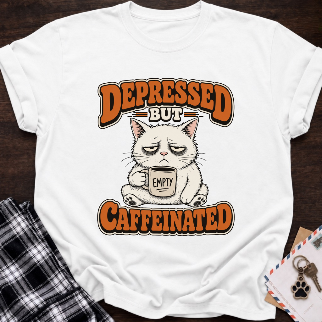 Depressed But Caffeinated T-Shirt