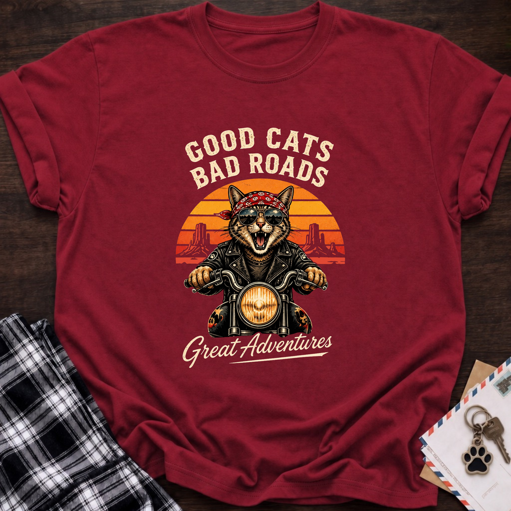 Good Cats Bad Roads T-Shirt