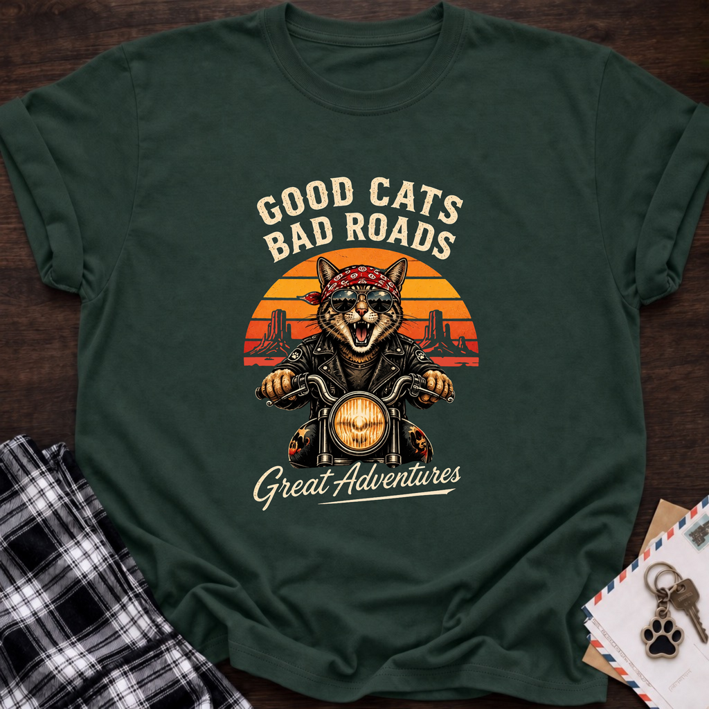 Good Cats Bad Roads T-Shirt