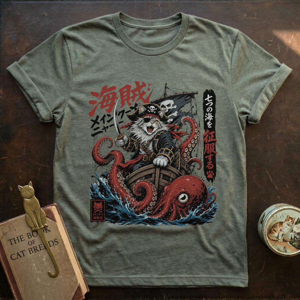 Pirate Cat & Kraken T-Shirt