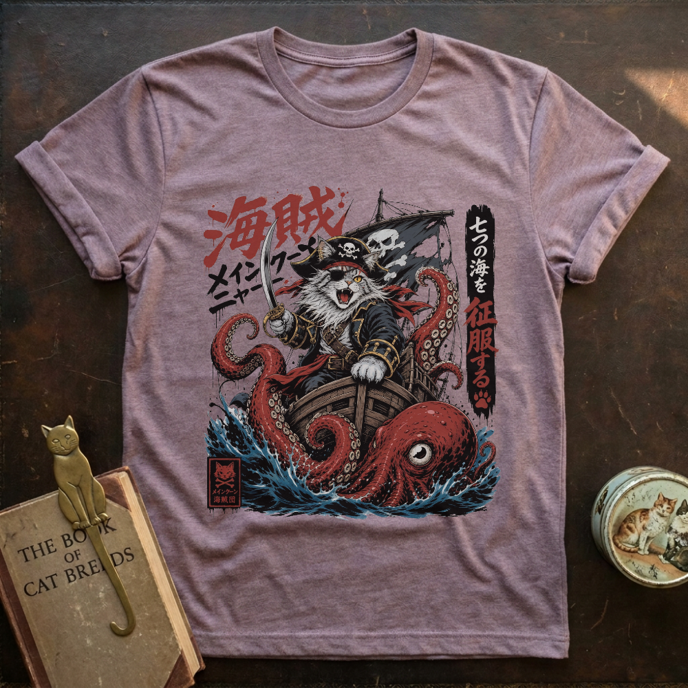 Pirate Cat & Kraken T-Shirt