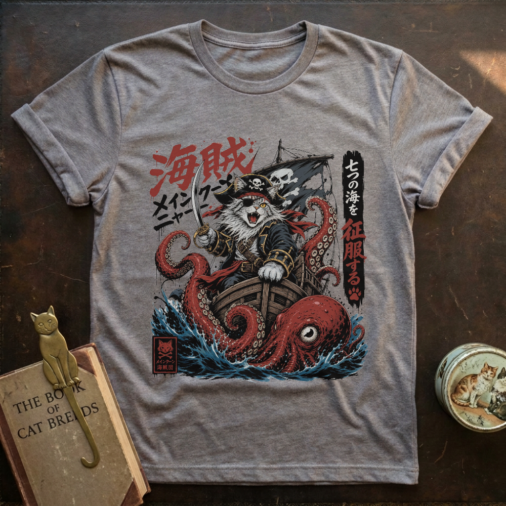 Pirate Cat & Kraken T-Shirt