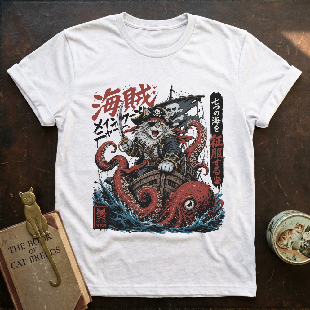 Pirate Cat & Kraken T-Shirt